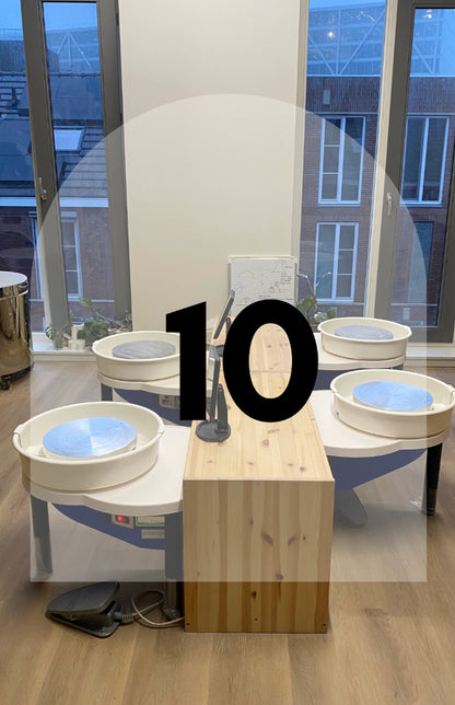Keramiek Deelatelier: 10 times Share Studio (wheel throwing/handbuilding)